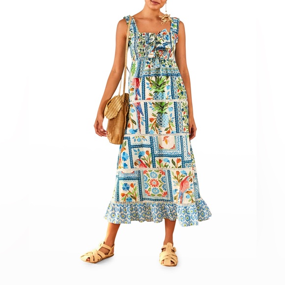 FARM Rio Dresses & Skirts - ☀️50% Off! Summer Sale☀️FARM RIO Tropical Tiles Maxi Dress
